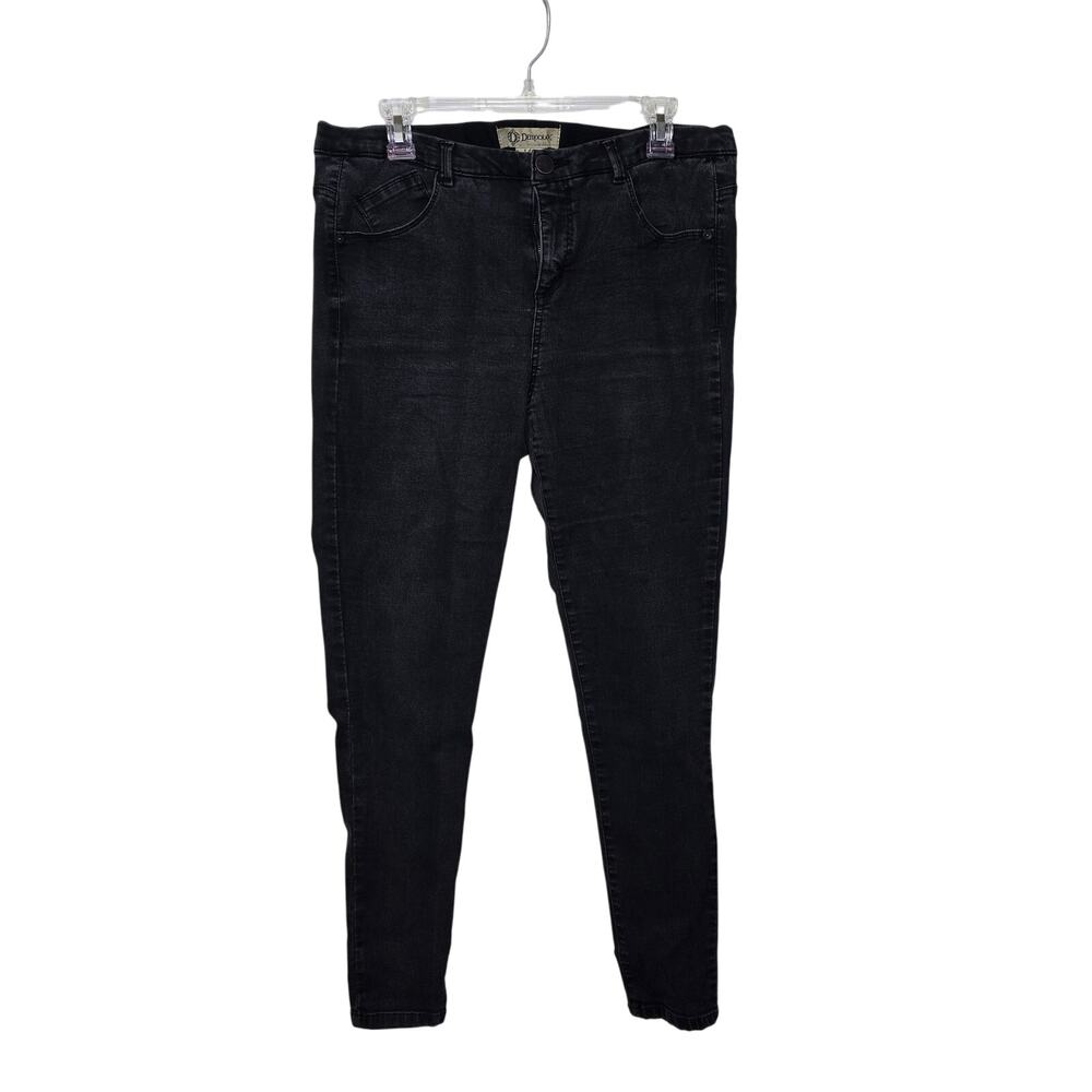 Democracy Ab Technology Black Jeans Womens Sz 14W Comfort Waistband Stretch